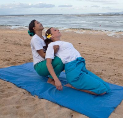 The Thai Massage training class using Herbal Packs at the Bali International Spa Academy (BISA) teaches international students how to press muscles and balance energy levels.