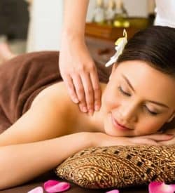 A lady enjoying Javanese Massage. Learn at Bali BISA