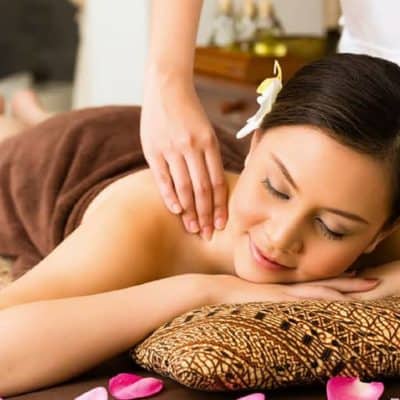 A lady enjoying Javanese Massage. Learn at Bali BISA